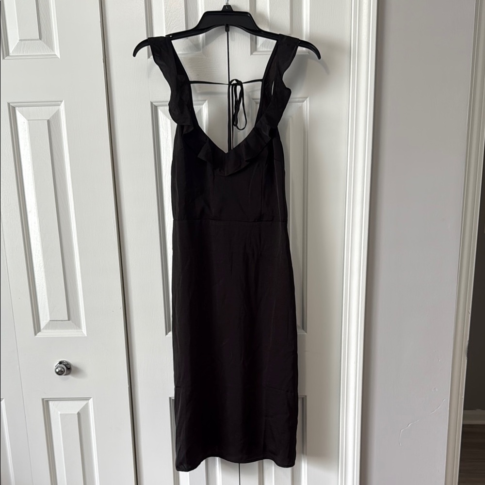 Modcloth Black Sheath Spaghetti Strap Dress Size 4